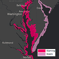 Storm surge watches & warnings