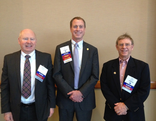 AMS Presidents present, past, and future: (left to right) Sandy McDonald, Bill Gail, and Frederick Carr