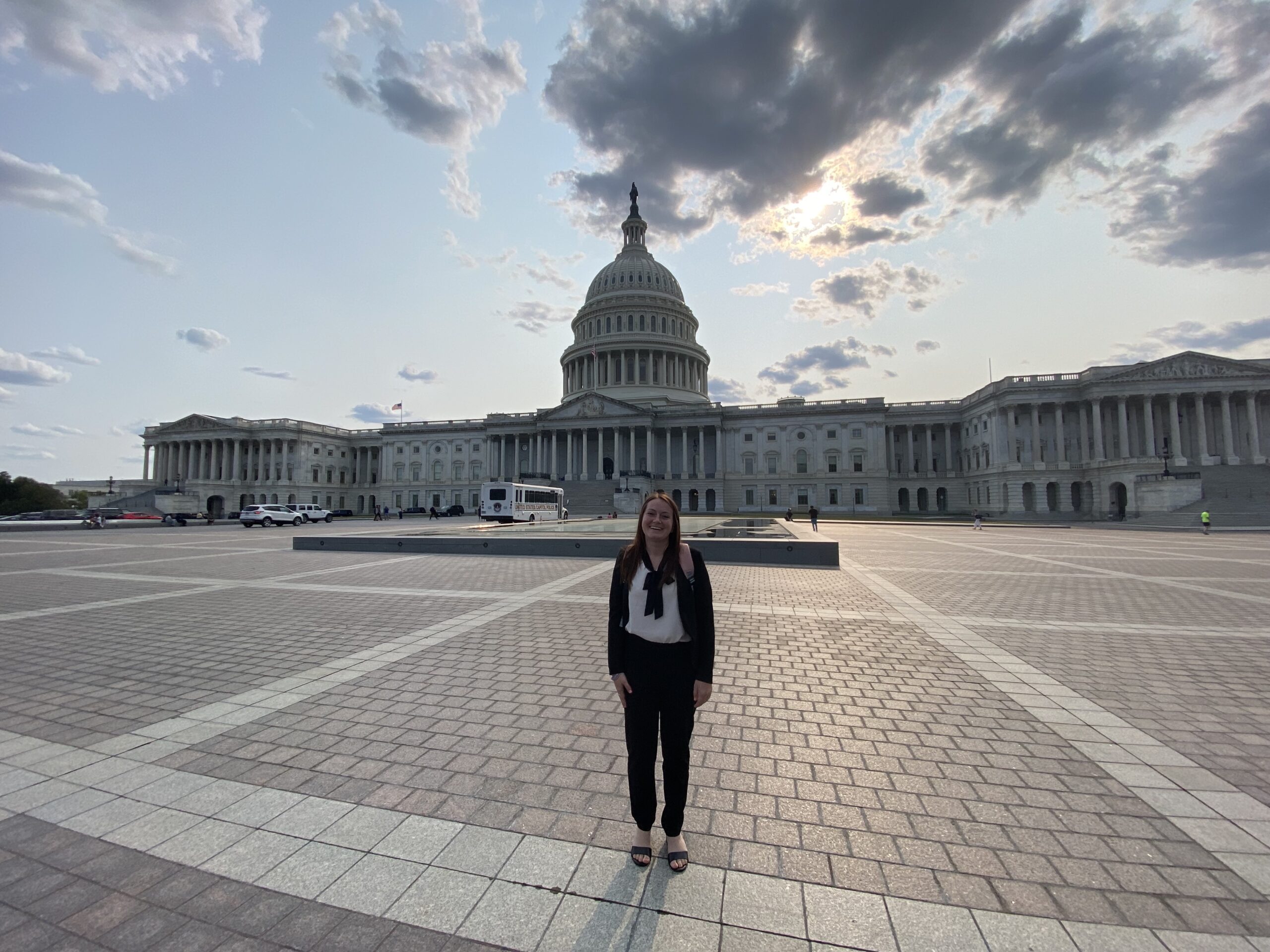 Photo: Haven Cashwell in front of the U.S. Capitol Building