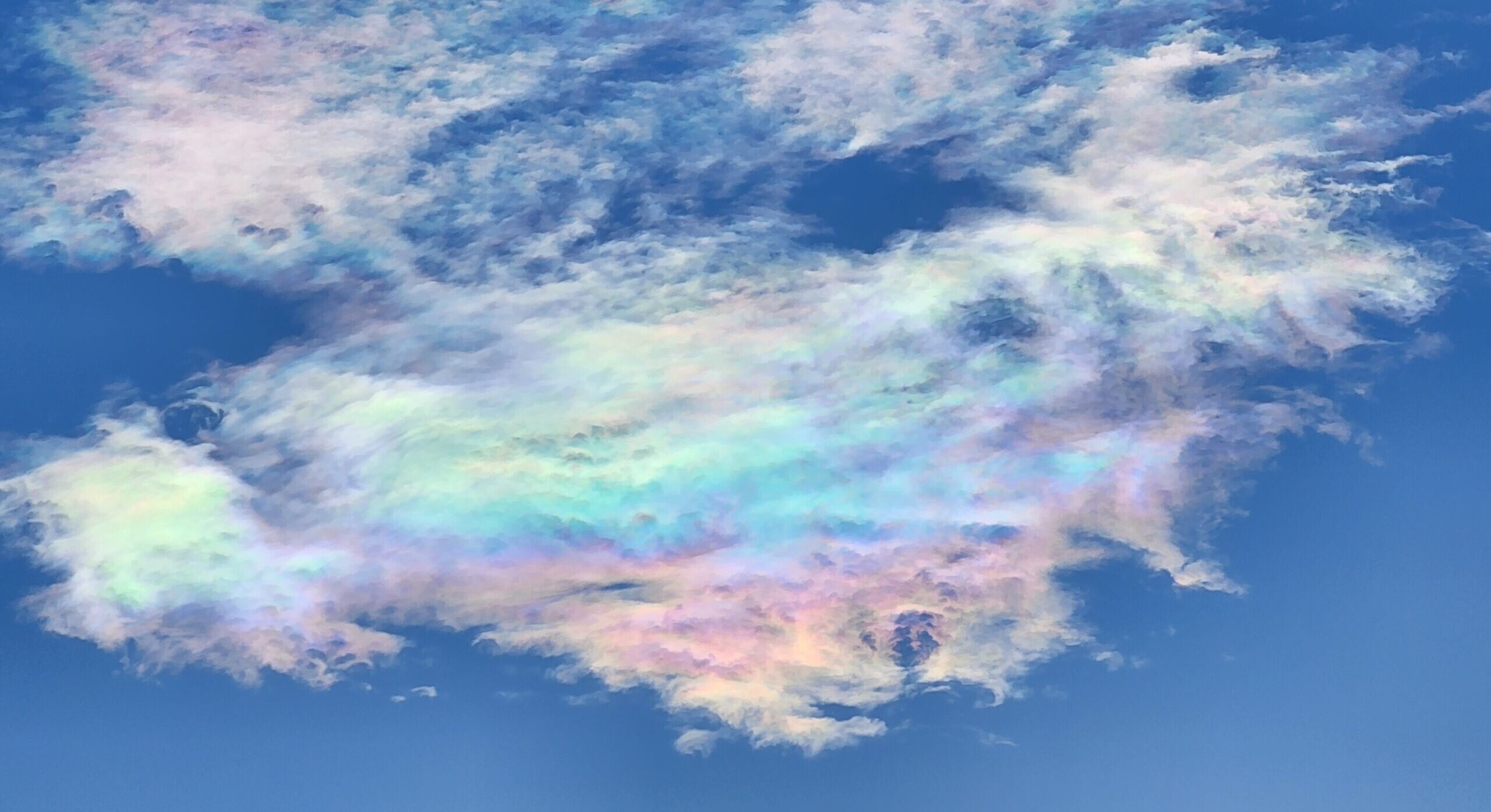 Clouds with rainbow iridescence