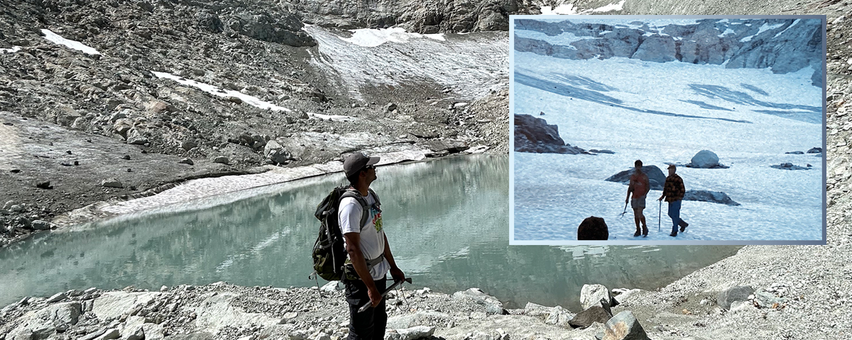 Glacial retreat at ice worm glacier